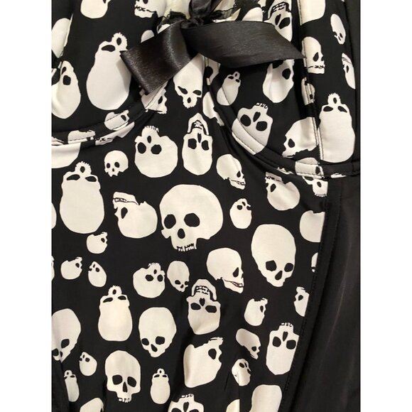 Women's Black and White Skull Corset 36 Small - Picture 3 of 10